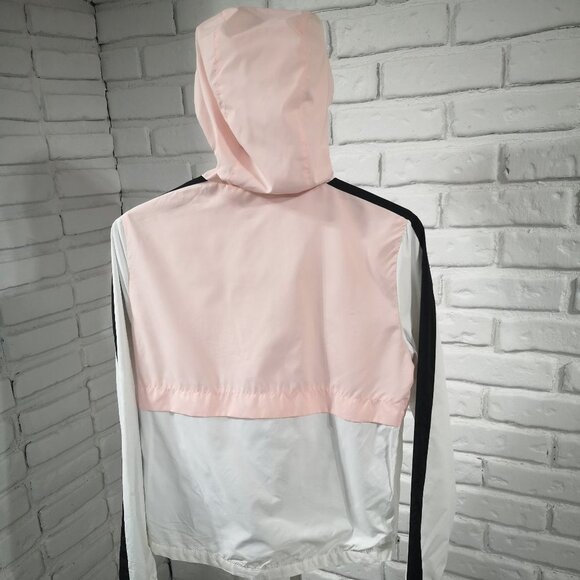 Hollister Ladies Size XS Pink White & Black Athletic Hooded Jacket - Picture 4 of 14